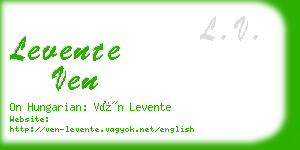 levente ven business card